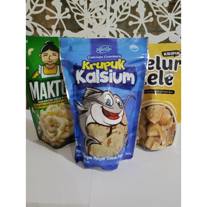 

Desyallshop Abiqu Krupuk Kalsium Tulang Ikan Lele Mpasi Bayi Krupuk Telur Lele Krupuk Keju Tuna