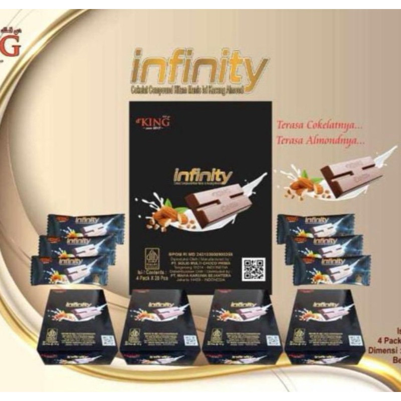 

Desyallshop Coklat Infinity DKing 1 Dus Isi 4 Pak