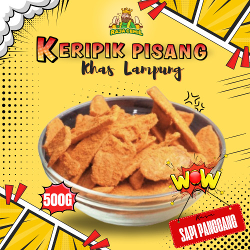 

Andrianbijaksana 500Gram Keripik Pisang Kepok Aneka Rasa Keripik Pisang Coklat Rajacemil Khas