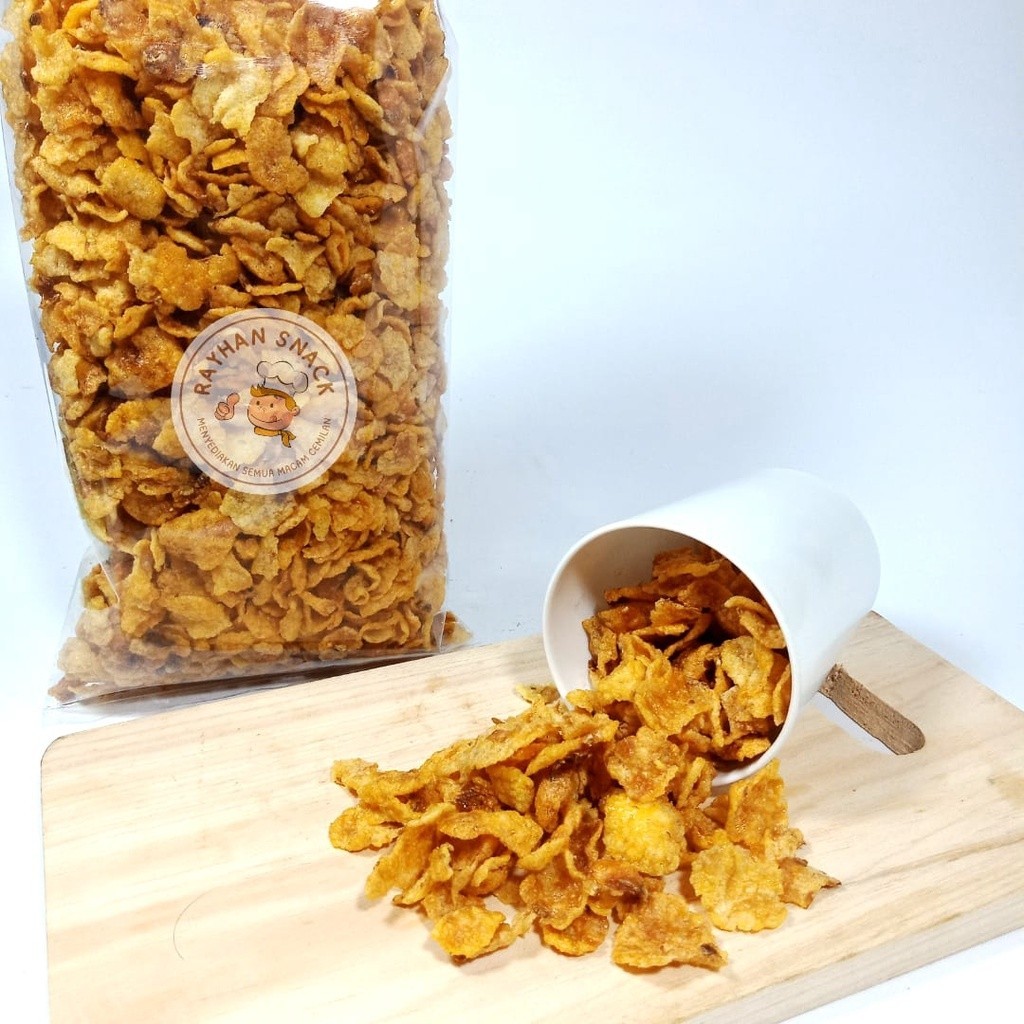 

Andrianbijaksana Jagung Geprek 250Gr / Emping Jagung Geprek Rasa Pedas Manis Gurih Kiloan
