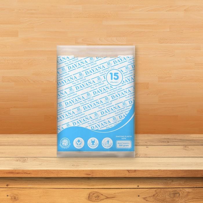 PREMIUM Dayana HD Putih (BIRU) 15 / Kantong Kresek Bening /Plastik Tas Belanja
