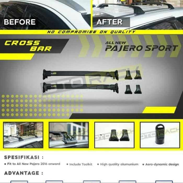 Paling Baik Paket Roof Box / Roofbox Otorack Limitless + Cross Bar Pajero Sport