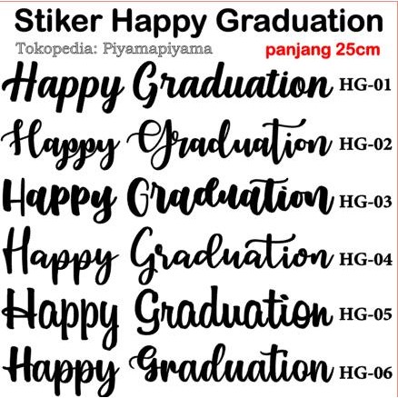 PREMIUM Sticker Balon HAPPY GRADUATION 25cm