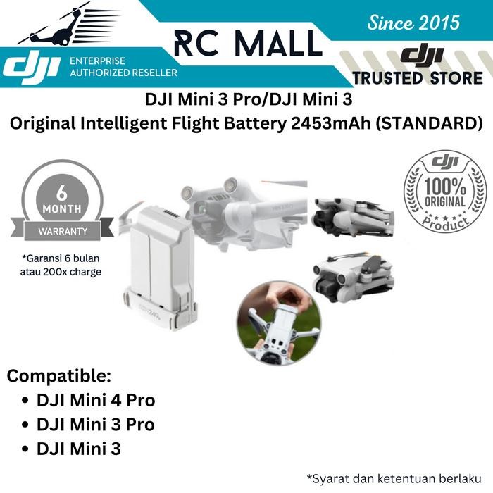Battery Baterai DJI Mini 3 Pro DJI Mini 3 Intelligent Flight Battery 2453mAh Baterai Standard