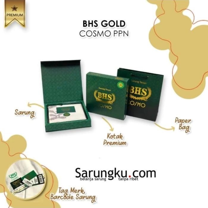 SARUNG BHS COSMO PUTIH GOLD ORIGINAL