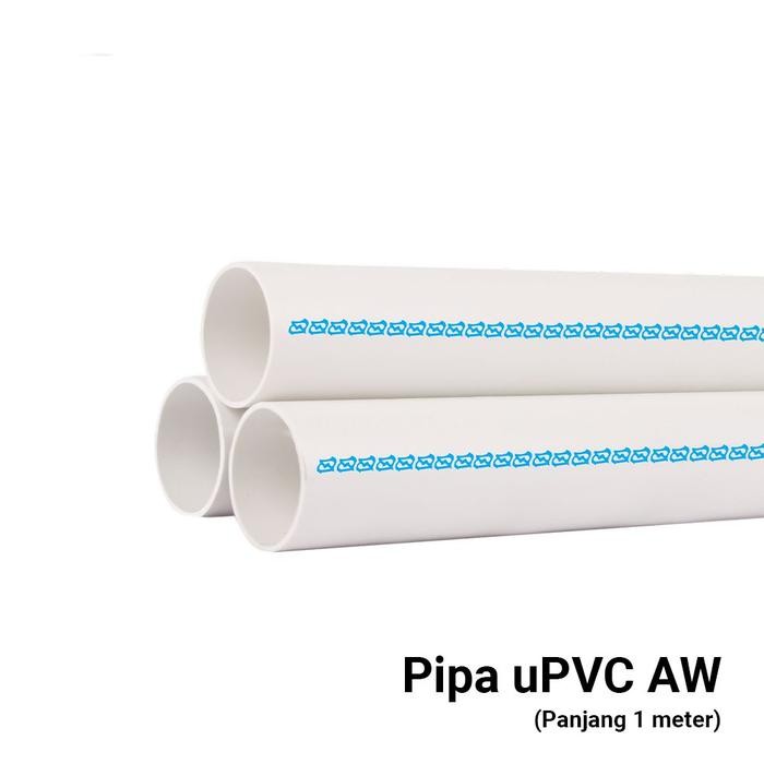 Pipa Pvc Aw 1 Inch 1 Meter Pipa Pralon Upvc Aw 1" Pipa Pvc Putih 1 Inch