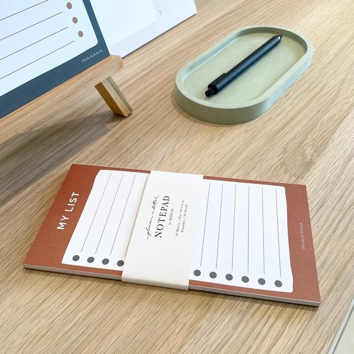 

Bidesh Stationery - Notepad Planner Paper Tearoff (Weekly / Checklist / To Do List) Earth Tone