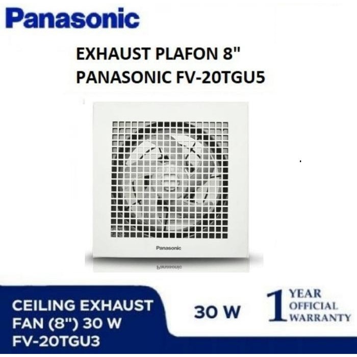 Panasonic Exhaust Fan Plafon Fv-20Tgu5 Ceiling Hexos Heksos 8" 8In