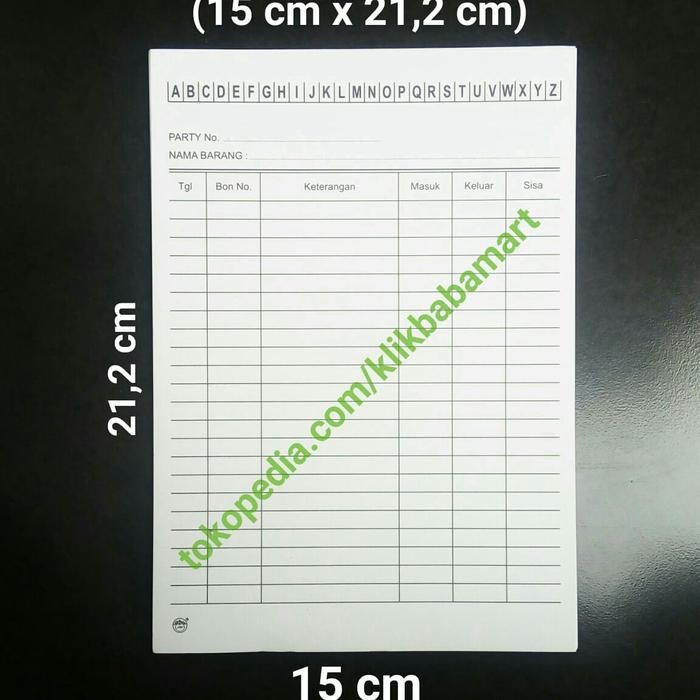 

Kartu Stok Kwarto Persediaan Barang Warna Mix Isi 100 Full #Gratisongkir