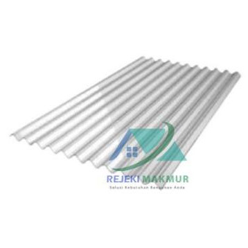 Fiber Gelombang + UV Protection 1.8Mx80cmx0.8mm Putih Susu / Atap Fiber Bening Transparan PVC