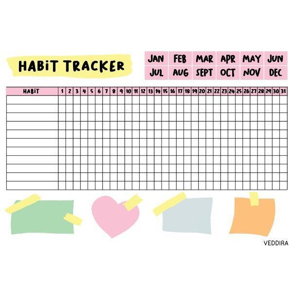 

Acrylic Planner (Habit Tracker) High Quality Print #Gratisongkir