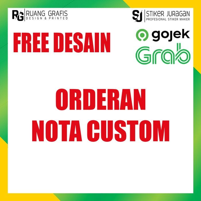 

Orderan Nota Custom #Gratisongkir