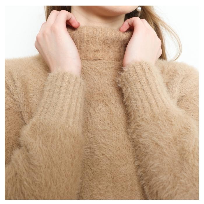 Import sweater turtleneck wanita bulu halus winter musim dingin