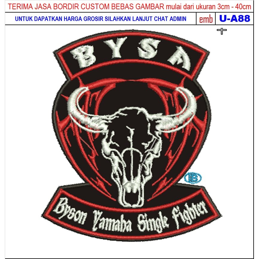 HD-211 PATCH BORDIR BYSA BYSON YAMAHA SINGLE FIGHTER