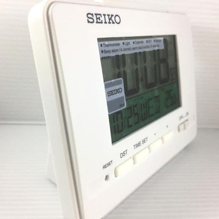 Terlaris Jam Meja Weker Beker Seiko Japan Digital Qhl078W Qhl072 White Original