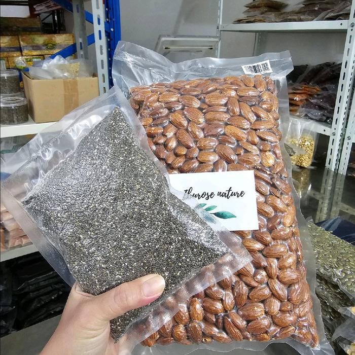 

BUNDLING ALMOND 1kg + CHIA SEED 250gr