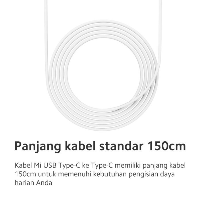 Xiaomi Mi kabel data charger USB Type-C to Type-C Cable 150cm original
