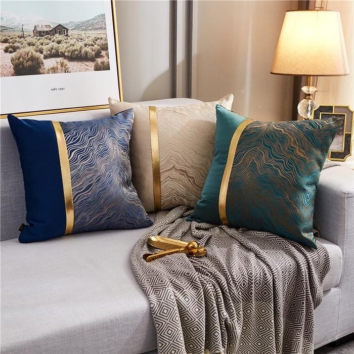 SARUNG BANTAL Sofa Cover Pillow Luxury Aesthetic list gold mewah
