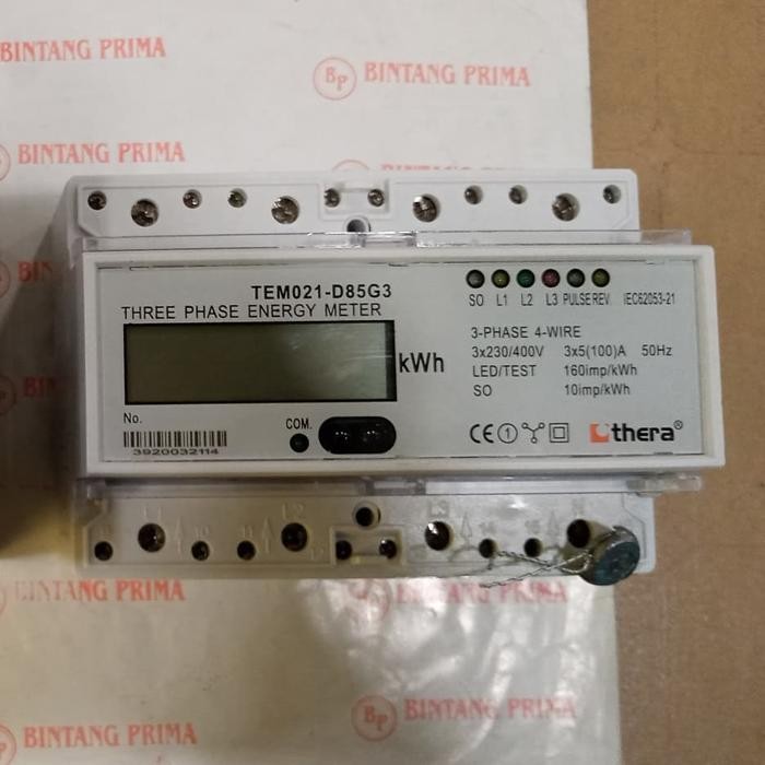 KWH Meter / KWH Listrik Digital 3Phase 5(100)A TEM021-D85G3 Thera