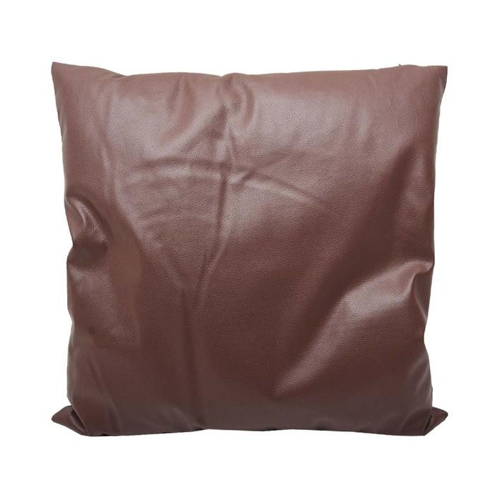 Informa - Informa 50x50 Cm Bantal Sofa Kulit - Cokelat Tua