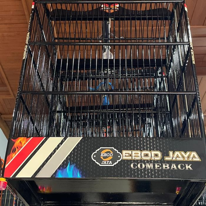 Sangkar Kandang Burung Kotak No 1 & No 2 Ebod Jaya Decal Nanjung Asli