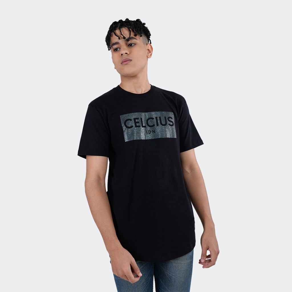 CELCIUS Kaos Lengan Pendek LIN001216CC Hitam