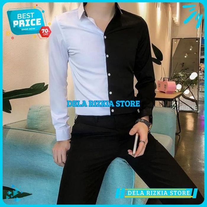 KEMEJA PRIA SLIMFIT LENGAN PANJANG 2 WARNA / KEMEJA PRIA SLIMFIT LENGAN PANJANG 2 WARNA BEST SELLER