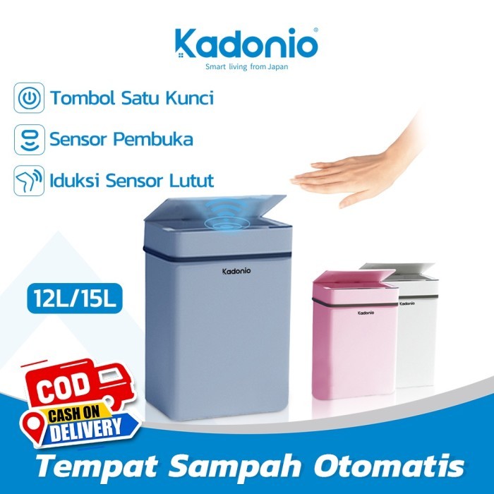 KADONIO Tempat Sampah Otomatis Sensor Infrared Kapasitas Besar KC-TB02