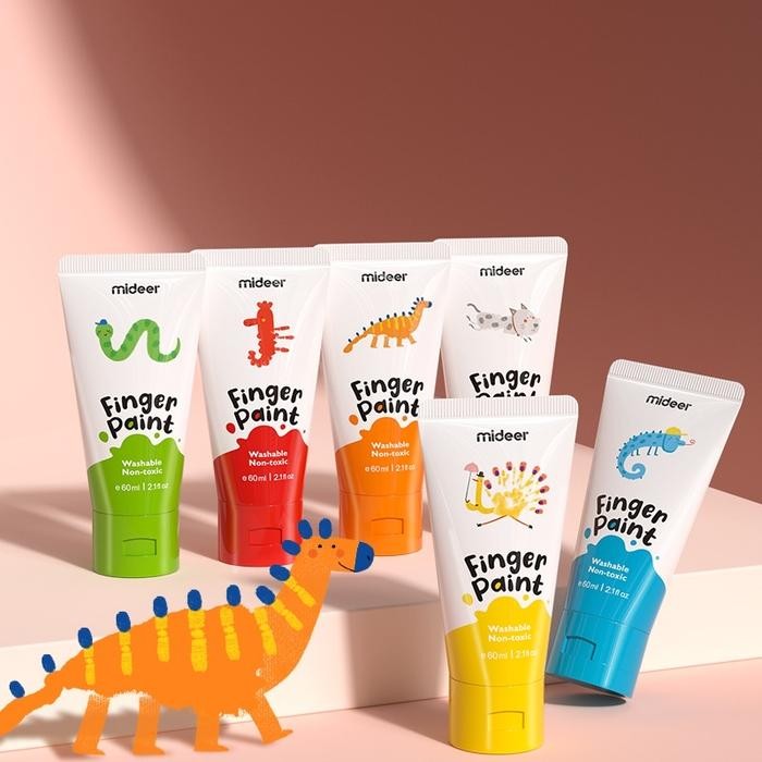 

Artemedia - Mideer Finger Paint 12 Colours Washable Cat Air Mainan Edukasi Anak