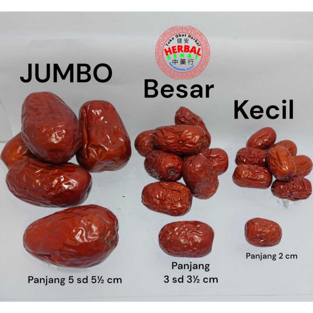 

Ang Co 50-100-250 Gram Kurma Merah Cina Red Dates Angco Hongzao Hong Zao Grade Super PREMIUM