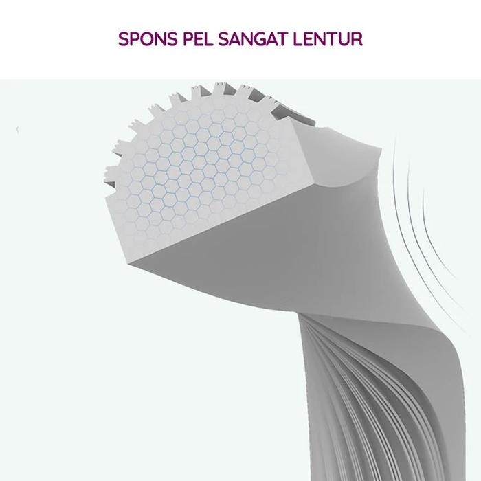 Baru Alat Pel Otomatis Pembersih Lantai Karet / Alat Pel Pengering Lantai Otomatis Magic Mop Spons