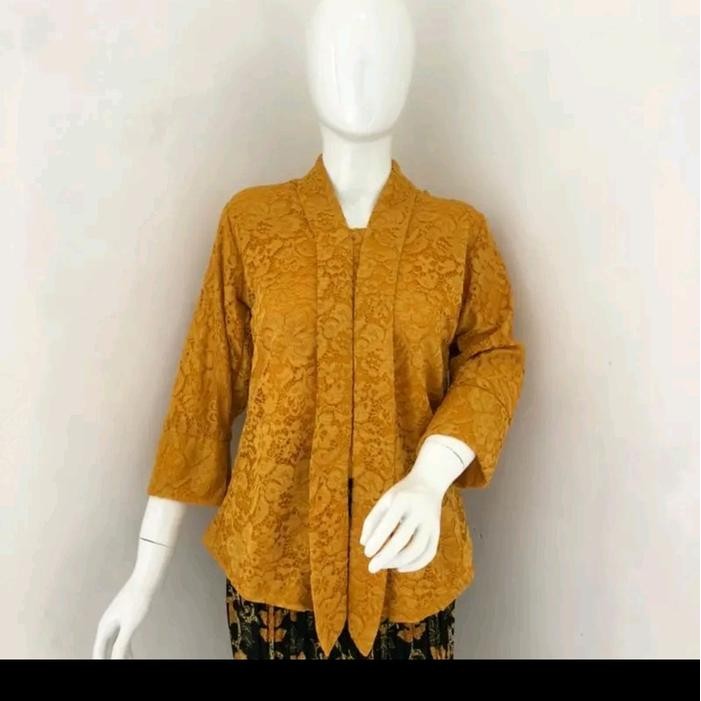 Atasan Kebaya Floy Brokat Encim Busui Friendly / Kebaya Kartini Jumbo LD 130cm Ld 140cm kutubaru