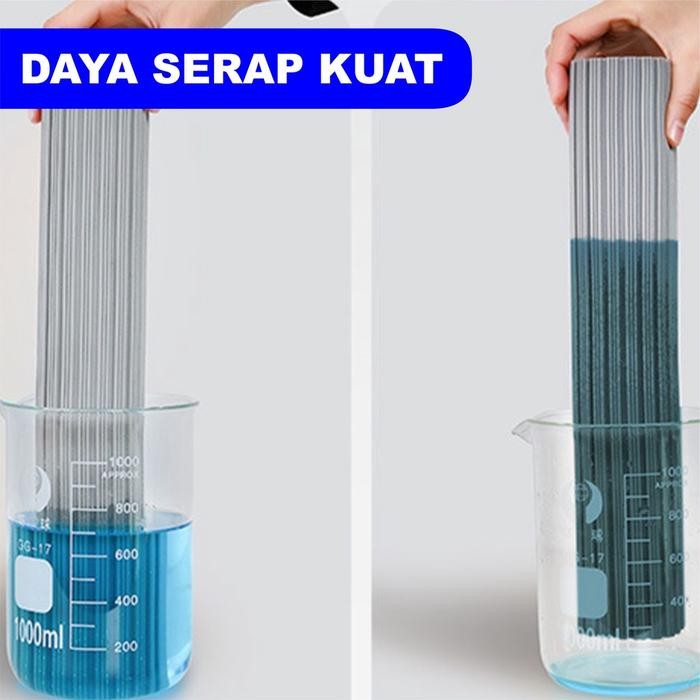 Baru Paus Biru - Pel Lantai Karet Gagang Panjang - Pel Lantai Peras Pembersih Lantai - Alat Pel Mop