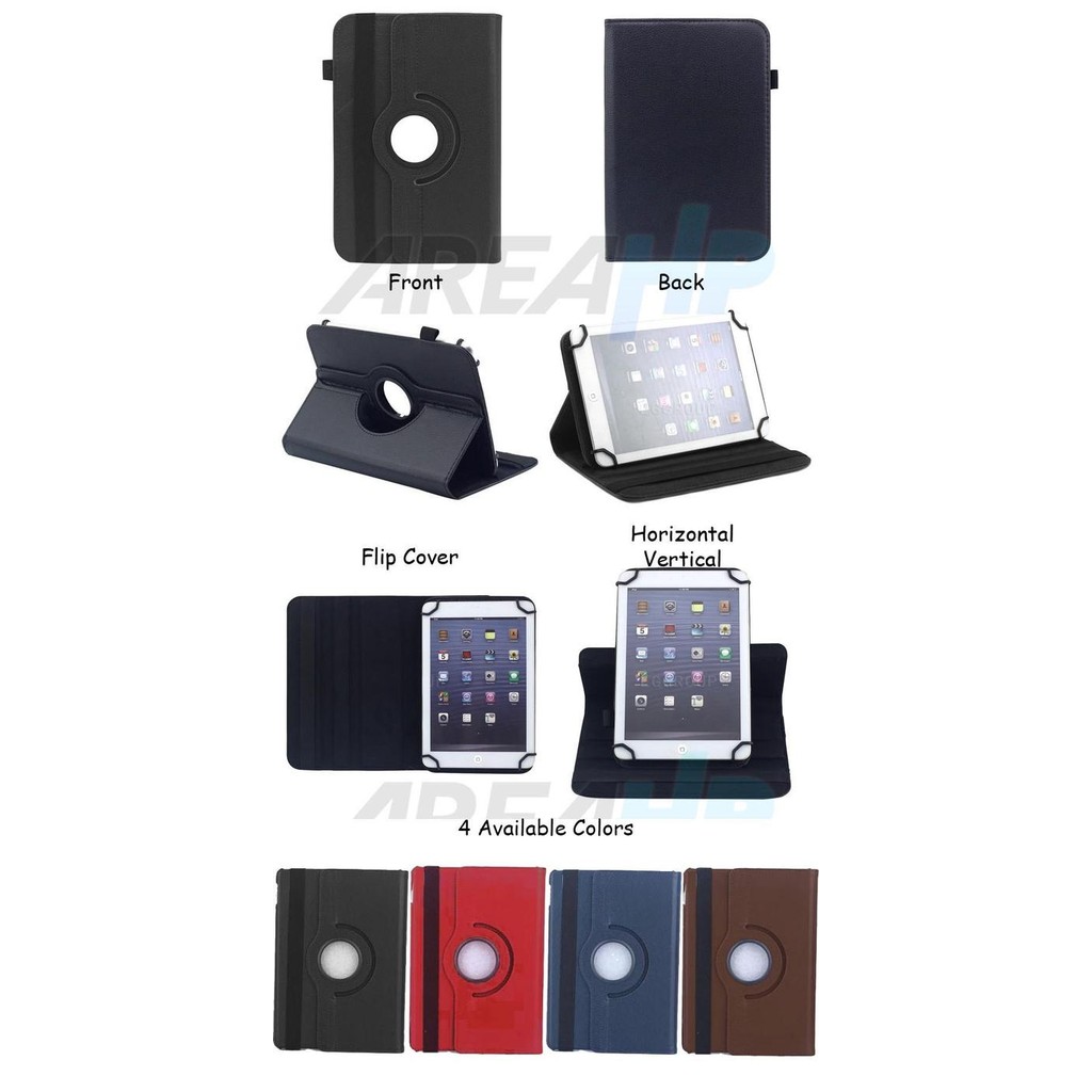 JTTOP" ROTATE ROTARY FLIP LEATHER CASE COVER ADVAN TAB 10 SKETSA 2 TIGER T310