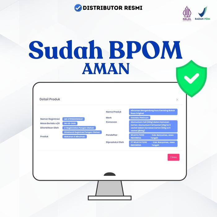 

BARANG TERLARIS ETAWAKU PLATINUM 1 BOX - Susu Kambing Etawa Atasi Masalah Pernapasan Untuk Paru-Paru