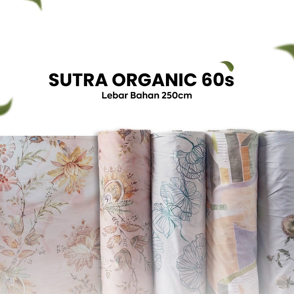 Kain Meteran Sutra Organic TCL 60s Serat Bamboo / Kain Meteran Sutra / Kain Sprei / Kain Piyama /