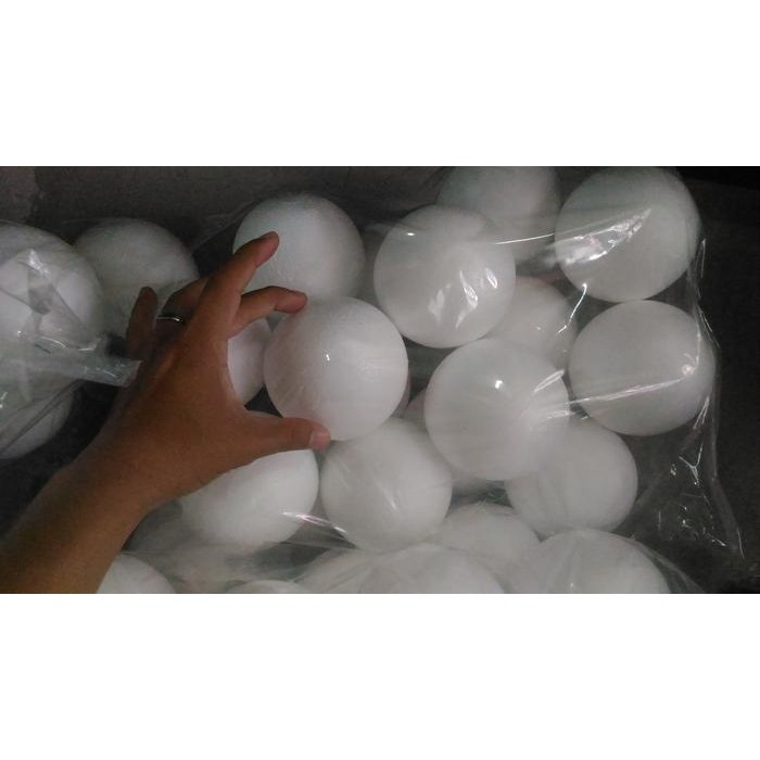 

Bola Gabus 10 Cm Styrofoam Sterofoam Paket Salju Putih Bulat