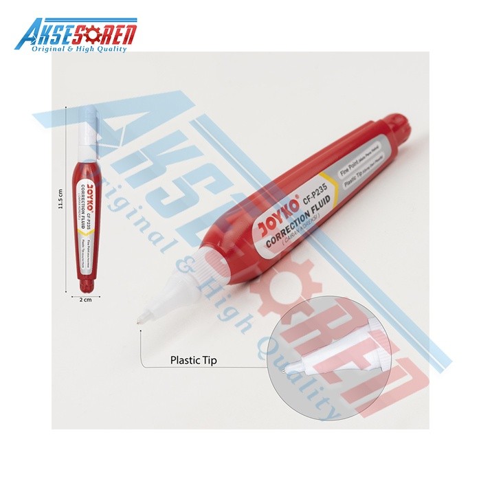 

Correction Fluid Mini Joyko [CF-P235/1 Pack] / Tipe X Cairan Koreksi 1 Pak / Tip Ex Penghapus Cair