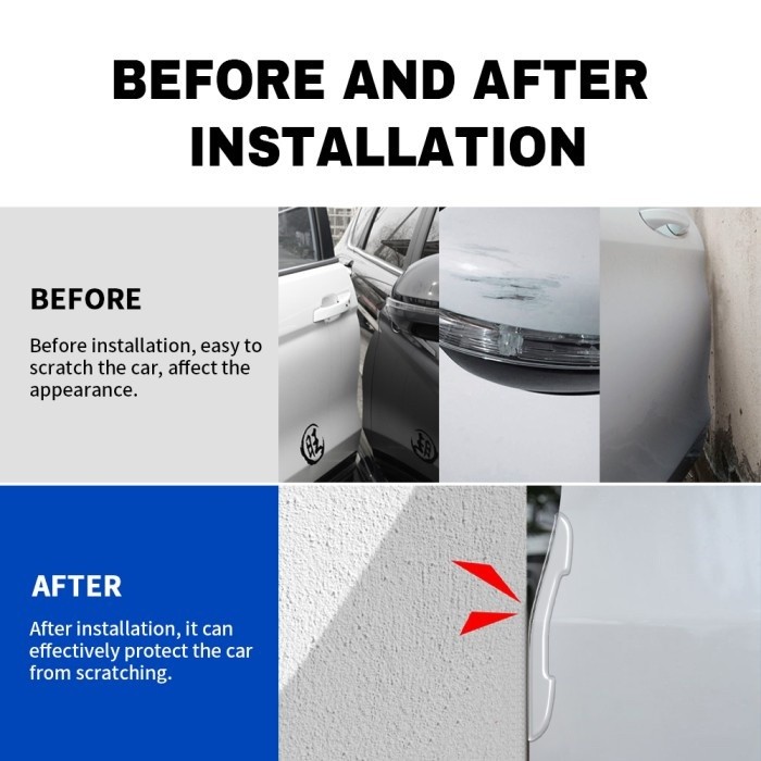4PCS PELINDUNG PINTU MOBIL TRANSPARAN DOOR GUARD MOBIL PELINDUNG PINTU MOBIL AVANZA DOOR GUARD PINTU