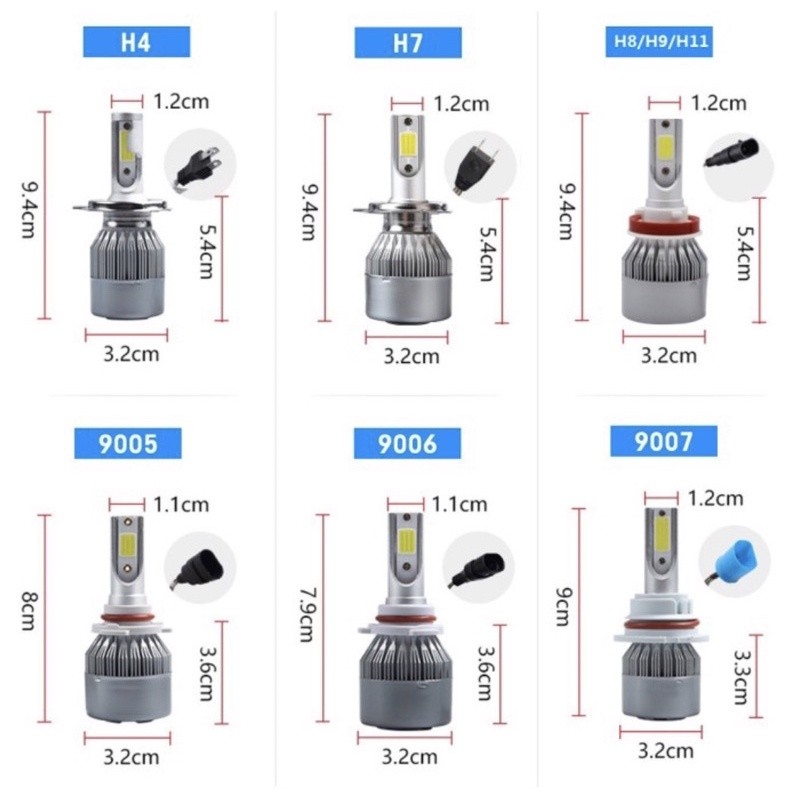 ORIGINAL LAMPU LED MOBIL HEADLIGHT LAMPU UTAMA MOBIL C6 H4 C6 H11 36WATT LAMPU MOBIL FOGLAMP H11