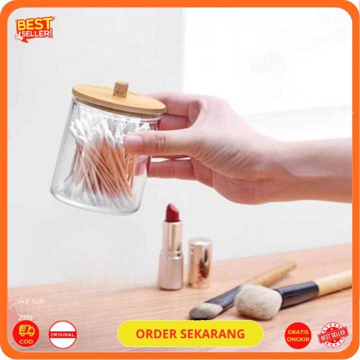 Tempat Kapas Cotton Bud Plastik Make Up Organizer