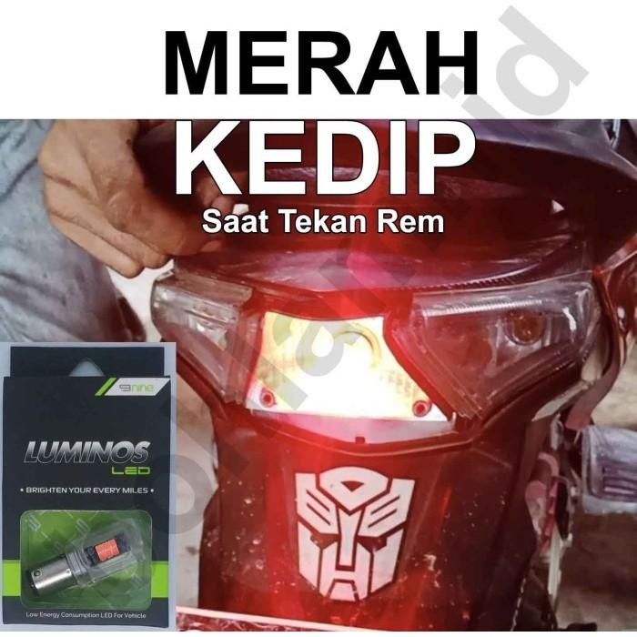 COD SELURUH INDONESIA Lampu LED Stop Rem Motor GS1 S25 LUMINOS Bayonet 16titik Tidak Kedip - Kedip M
