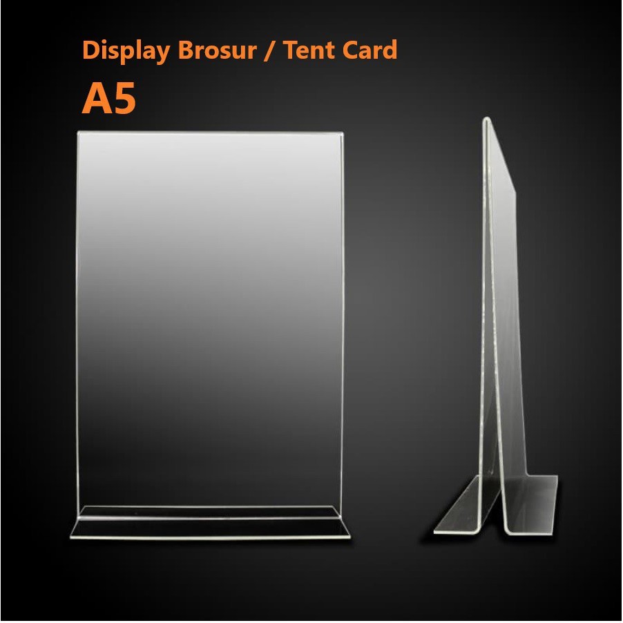

TEMPAT BROSUR / TENT HOLDER / TENT CARD AKRILIK DISPLAY 2 SISI A5