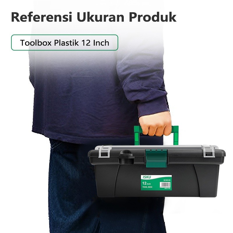 ISKU Tool Box 12 inch Plastik Toolbox Mini Tool Box