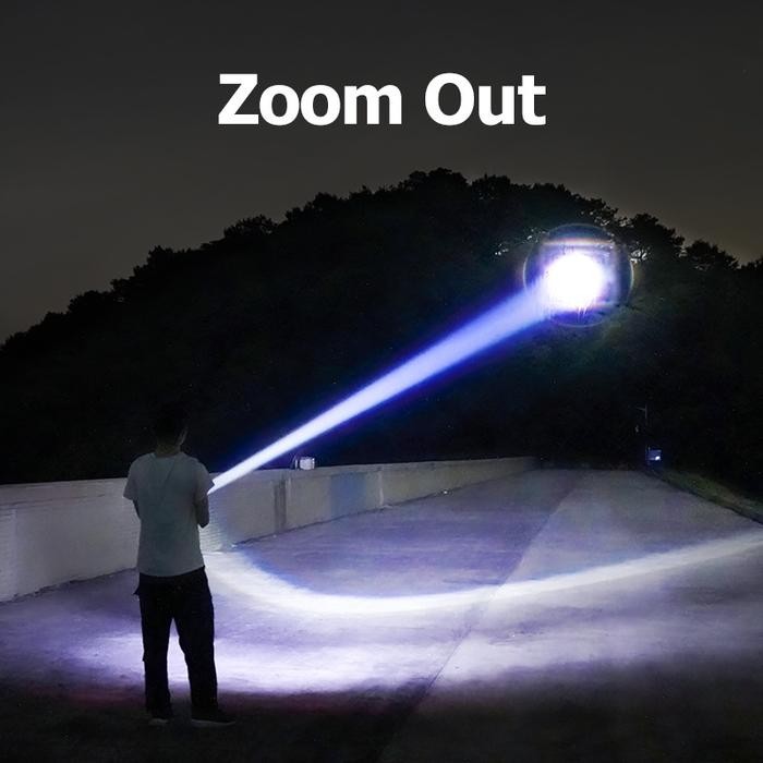 Senter Smiling Shark Sd7009 M80 Super Terang Type-C Powerbank Gratisongkir