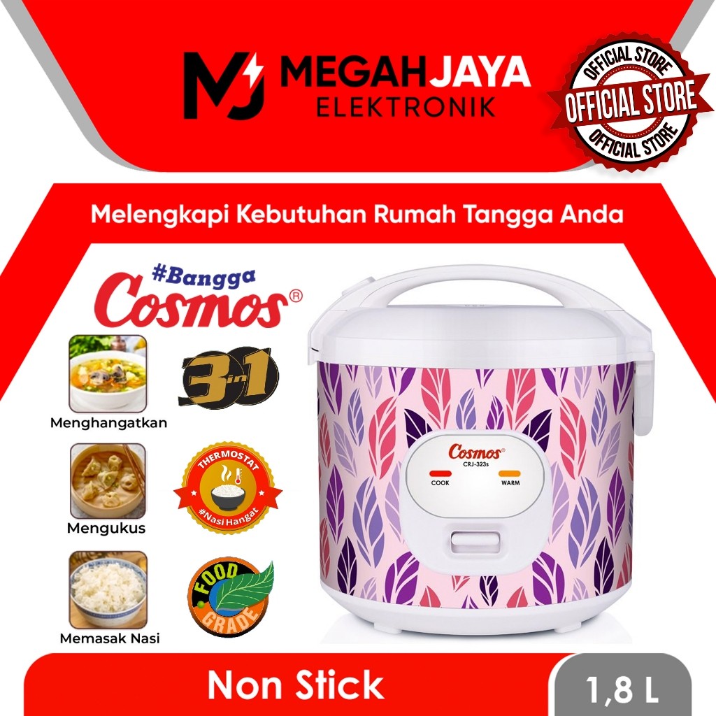 [COD READY] COSMOS RICE COOKER / MAGIC COM CRJ323 S / CRJ 323 S / CRJ-323 S / CRJ 323S (1,8 LITER)