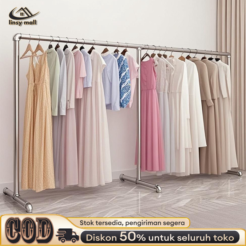 Jemuran Baju Besi Stainless 200CM Jemuran Baju Outdoor Jemuran Gantungan Baju Besi Panjang