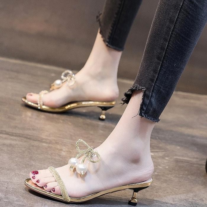 JTTOP" MUCHU - SYAKILA HEELS WANITA 5 CM / HEELS WANITA SLOP / HEELS PESTA / HEELS PREMIUM / HEELS