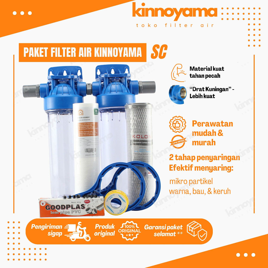 Paket Housing Filter Air Sumur Bor / Filter Air Toren PDAM / Filter Air Keruh Berpasir WE!!