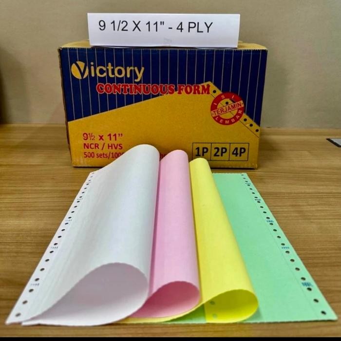 

continuous form 4 ply 9.5 x 11 / kertas komputer 4 ply promo murah